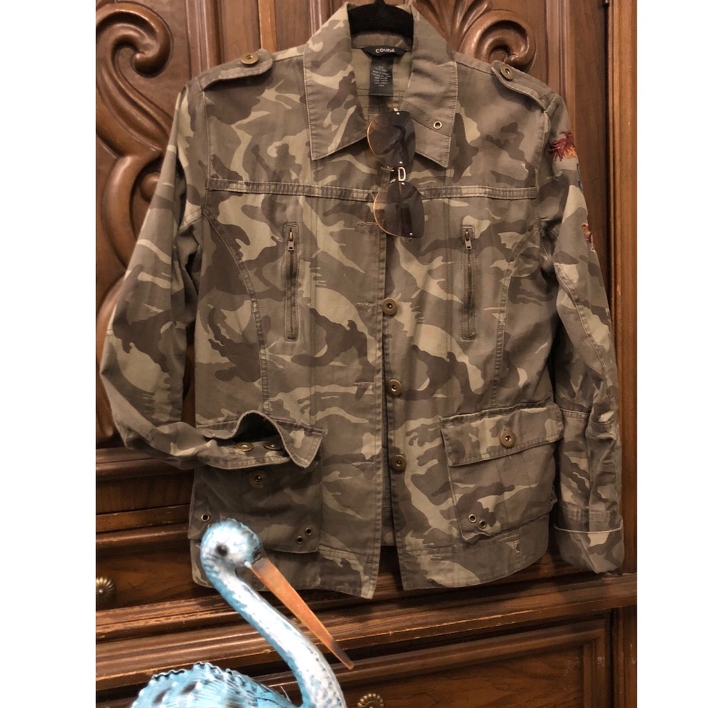 Coupé Camouflage Military Jacket - Embroidered